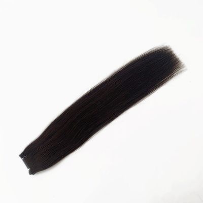 Διπλό Τραβηγμένο PU Δέρμα Πλέξιμο Χωρίς Έλξη Μαλλιά Λούξυ Παρθένων Βραζιλιανών Ανθρώπινων Μαλλιών για Απαιτήσεις