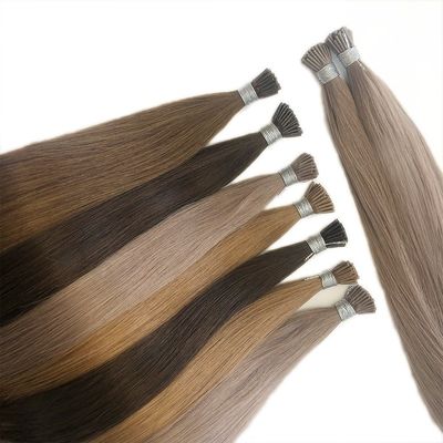 18 ιντσών μικροχάλκινα Remy Cuticle ευθυγραμμισμένα ανθρώπινα μαλλιά Προσυνδεδεμένα U I Flat Nano Tip Extensions