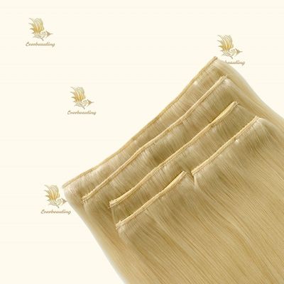 Κλιπ σε Hair επέκταση 100% ανθρώπινα μαλλιά μεταξένια ευθεία ευέλικτη και φυσική εμφάνιση