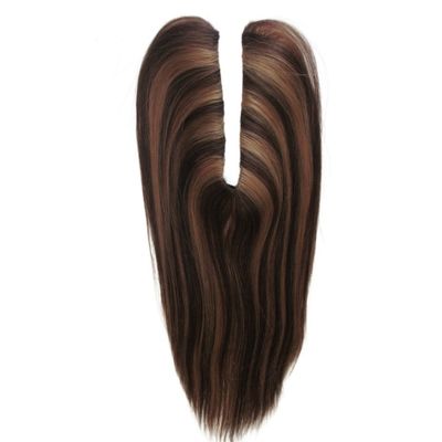 ΗΠΑ Ανθρώπινο μαλλί Topper Virgin Remy U Part Topper Στενή υφή