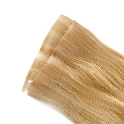 24 ιντσών αδιάβροχο αόρατο PU δέρμα υφάσματα 100% ανθρώπινη επέκταση μαλλιών για το σαλόνι και τις γυναίκες