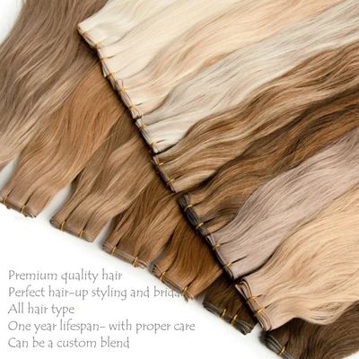 GW-20246 Remy Hair Seamless Weft Αόρατη Ρωσική ιδιοφυΐα Χειροδεμένες επεκτάσεις μαλλιών