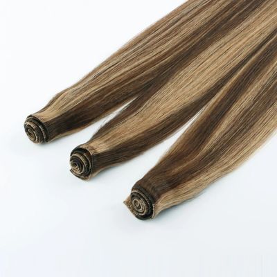 0.300kg Πακέτο βάρος Εγγυημένα Ρωσική παρθένα Remy Hair Weft Επεκτάσεις χωρίς μπλέξιμο