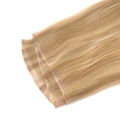 Remy Hair Dyeable PU Skin Weft/Tape Weft Extension με εστίαση της ταινίας στις επεκτάσεις μαλλιών