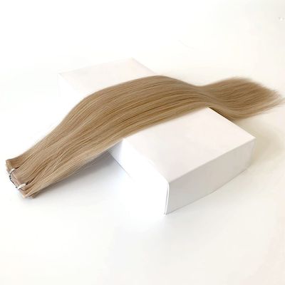 Remy Hair Dyeable PU Skin Weft/Tape Weft Extension με εστίαση της ταινίας στις επεκτάσεις μαλλιών