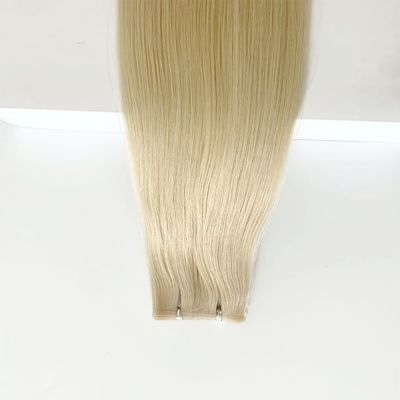 12Α Στενά επίπεδα υφάσματα Remy Hair Extensions Seamless Cuticle Aligned PU Skin Weft Ιδανικό
