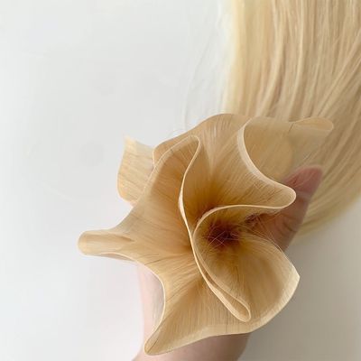 12Α Στενά επίπεδα υφάσματα Remy Hair Extensions Seamless Cuticle Aligned PU Skin Weft Ιδανικό