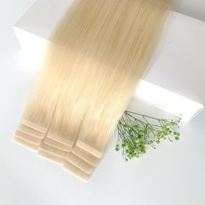 Διπλή τραβήχτηκε ξανθιά ανθρώπινη ταινία hair extensions πωλητές μαλλιών με εκτιμώμενο χρόνο παράδοσης