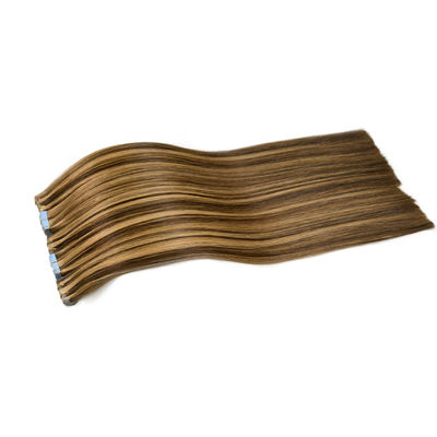 Πλήρης Κουτίκλ 100 Virgin Remy Human Hair Tape Ins Επέκτασης για προσυνδεδεμένη ταινία στυλ