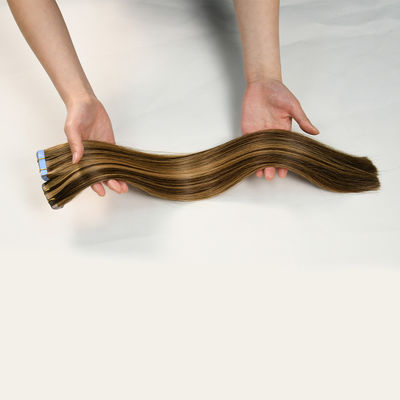 Πλήρης Κουτίκλ 100 Virgin Remy Human Hair Tape Ins Επέκτασης για προσυνδεδεμένη ταινία στυλ