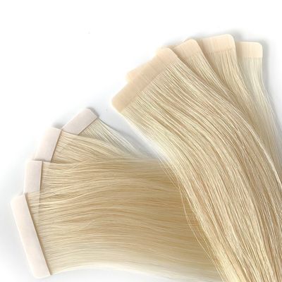 Ευρωπαϊκή κλάση 12Α Ακατέργαστη ταινία Ins Raw Double Drawn Virgin Remy 100 Human Hair Extension