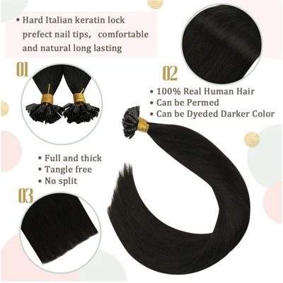 Υπερ διπλό τραβηγμένο βραζιλιάνικο μαλλί U Extensions Blonde 1g/strand Ανθρώπινα μαλλιά Προσυνδεδεμένα