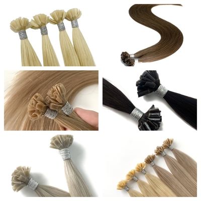Remy Hair Ανθρώπινα μαλλιά Διπλό Τραβηγμένο Παρθένο Ακατέργαστο Προσυνδεδεμένο Κερατίνη Νύχι U Tip Hair Extension