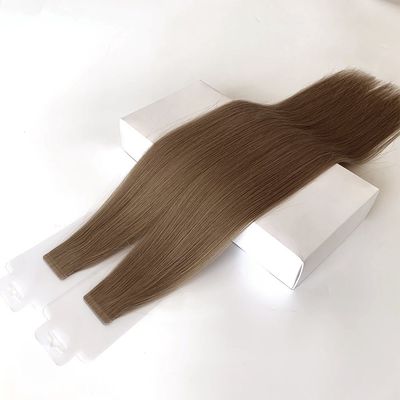 Muti-Color Europe Virgin 100% Ανθρώπινη τρίχα Κουτιτούλα ευθυγραμμισμένη αόρατη ταινία στα ανθρώπινα μαλλιά