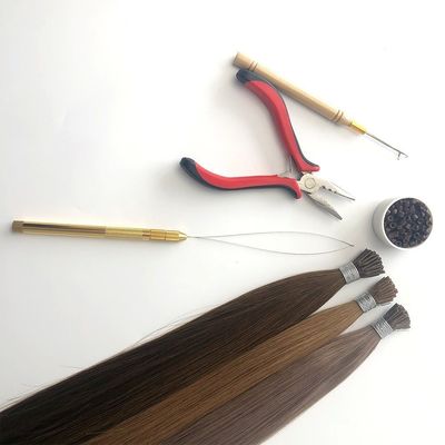 Διπλό τραβήχτηκε Remy Κερατίνη Hair Extensions 1g/strand 0,200kg Συσκευή Ακαθάριστο βάρος