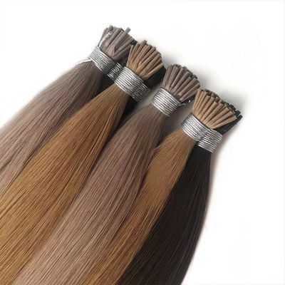 Ιταλική Κερατίνη κόλλα Bond I Tip Hair Extensions 100% Ανθρώπινα μαλλιά Διπλό τραβηγμένο μαλλί Remy