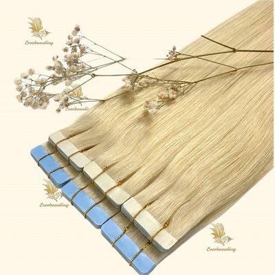 12Α Βαθμός Ξανθός χρώμα ταινία Hair Extensions χωρίς μπλεξίματα και οικονομικά προσιτά για χωρίς μπλεξίματα μαλλιά