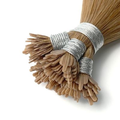 Εναρμονισμένη με την αλεύρι κουτίκουλα Remy Full Cuticle Flat and Stick Fan Tip Hair για διαφορετικούς τύπους μαλλιών