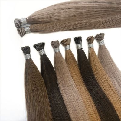 18 ιντσών μικροχάλκινα Remy Cuticle ευθυγραμμισμένα ανθρώπινα μαλλιά Προσυνδεδεμένα U I Flat Nano Tip Extensions