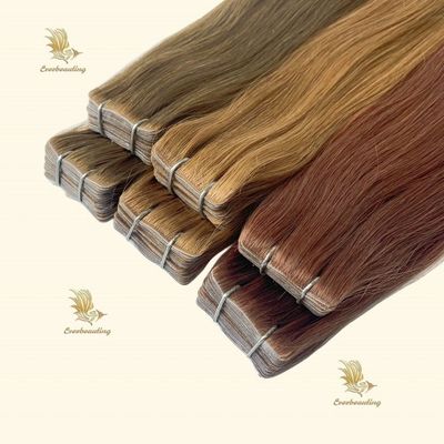 Επικαιροποιημένα μαλλιά Remy Human Hair Grade Double Drawn Invisi Tape in Hair Extensions Παρθένο μαλλί Remy