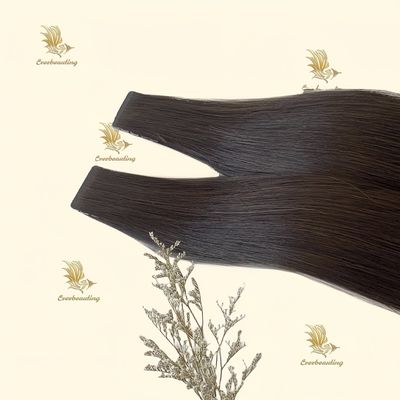 Σκοτεινό καφέ χρώμα διπλής σύρσης λεπτές επεκτάσεις ταινίας με ευθυγραμμισμένα ευρωπαϊκά μαλλιά