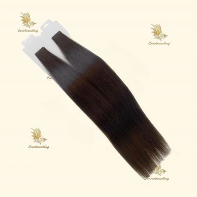 100% Remy Virgin Ανθρώπινα μαλλιά μεταξωτά ευθεία διπλή ταινία με επεκτάσεις