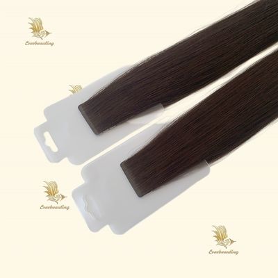 100% Remy Virgin Ανθρώπινα μαλλιά μεταξωτά ευθεία διπλή ταινία με επεκτάσεις