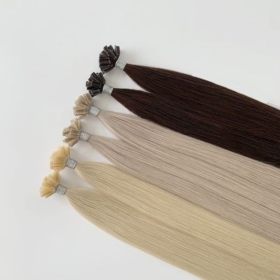 Χωρίς χύσιμο και διπλή σύρση Remy Hair Keratin U Tip Hair Extension για βαμμένα μαλλιά