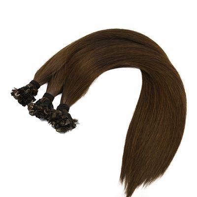 Πλήρης πληρωμή Μαύρη επίπεδη άκρη Hair Extensions 6-40 ίντσες Ρωσικά μαλλιά έτοιμα για 18 ίντσες