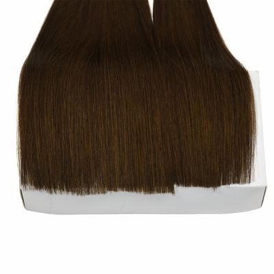 Πλήρης πληρωμή Μαύρη επίπεδη άκρη Hair Extensions 6-40 ίντσες Ρωσικά μαλλιά έτοιμα για 18 ίντσες