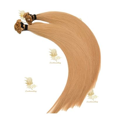 Στυλ ευθείας επιφανειακή άκρη Hair Extensions 100% Luxury Virgin διπλό τραβήχτηκε κερατίνη ανθρώπινο μαλλί