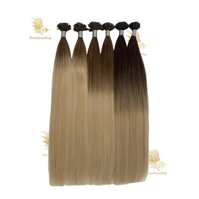 240530 Πλατεία κερατίνη άκρη Hair Extension Cuticle ευθυγραμμισμένη Remy Ρωσικά ανθρώπινα μαλλιά 1g/ ράβδο