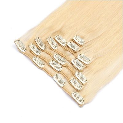 Κλιπ σε Hair Extensions 100% Ανθρώπινο Ακατέργαστο Ινδικό Κλιπ για Μαλλιά χωρίς Χύσιμο