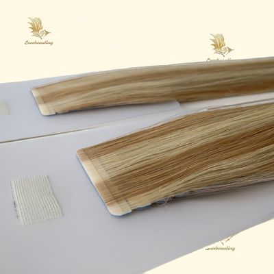 14-28 ιντσών Ρωσική πρώιμη παρθένα ταινία Remy σε επεκτάσεις ανθρώπινων μαλλιών για εύκολη εφαρμογή