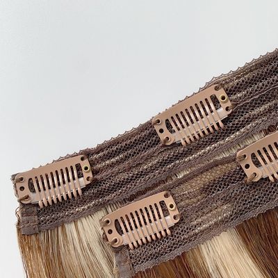 100% Βραζιλιάνος Remy Clip σε Hair Extension Straight Style Ξανθός Ρώσος Παρθένος Ανθρώπινα Μαλλιά