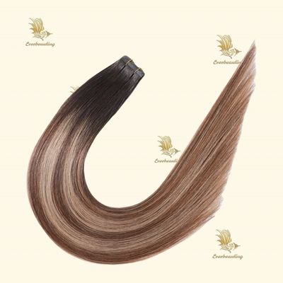 Ανθρώπινα μαλλιά Beautyworks Balayage χρωματική ταινία στην επέκταση μαλλιών Τελευταία τάση Αόρατη ταινία