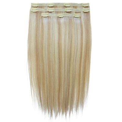 18 ίντσες 20 ίντσες 22 ίντσες Κλιπ σε Hair Extensions διπλές πλεξούδες 100% ανθρώπινα μαλλιά