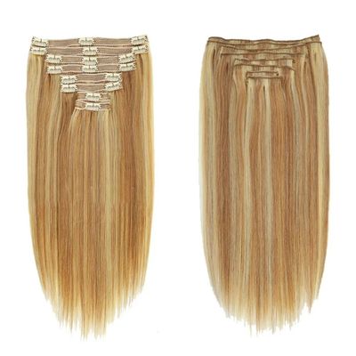 Τεχνητότητα Bodywave Κλιπ σε Hair Extensions 100% Ανθρώπινα μαλλιά Διπλό Τραβήχτηκε Κομμή ευθυγραμμισμένη
