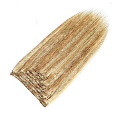Τεχνητότητα Bodywave Κλιπ σε Hair Extensions 100% Ανθρώπινα μαλλιά Διπλό Τραβήχτηκε Κομμή ευθυγραμμισμένη