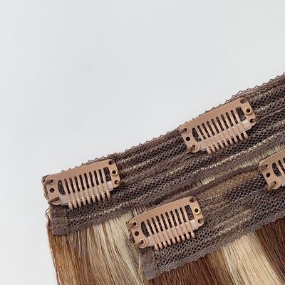 Υψηλότερα μαλλιά 20 ιντσών Ελαφρύ χρώμα Remy Ανθρώπινα μαλλιά Κλιπ Ins Επέκτασης πωλητής βαφή