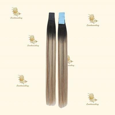 100% Ανθρώπινα μαλλιά Remy Virgin Russian Tape in Hair Extensions Στενό στυλ Χωρίς χύσιμο