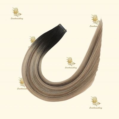 100% Ανθρώπινα μαλλιά Remy Virgin Russian Tape in Hair Extensions Στενό στυλ Χωρίς χύσιμο