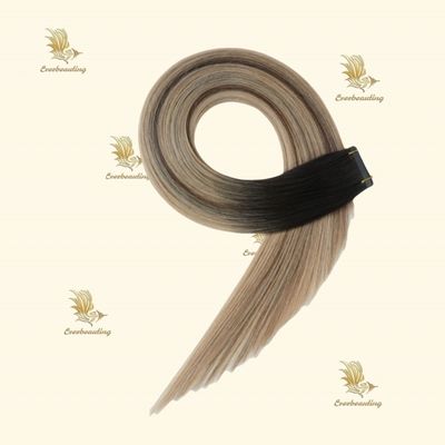 100% Ανθρώπινα μαλλιά Remy Virgin Russian Tape in Hair Extensions Στενό στυλ Χωρίς χύσιμο