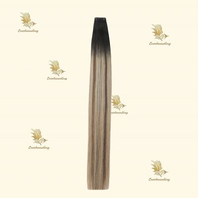 100% Ανθρώπινα μαλλιά Remy Virgin Russian Tape in Hair Extensions Στενό στυλ Χωρίς χύσιμο