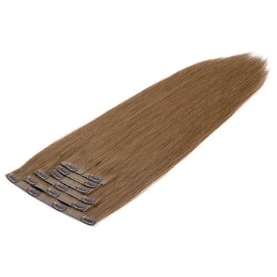 Ανθρώπινα μαλλιά Πραγματικά ευρωπαϊκά Clip in Hair Extensions Double Drawn Remy μαλλιά χρωματισμένα