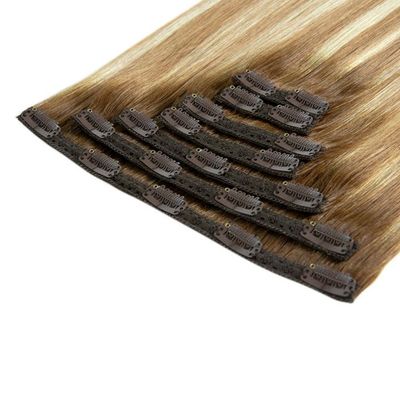 50.00cm * 8.00cm * 3.00cm Μέγεθος Συσκευής Muti-Color Πραγματικά ανθρώπινα μαλλιά Κλιπ με επεκτάσεις