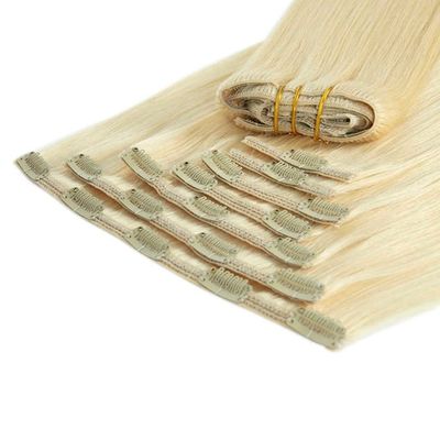 100% Ανθρώπινο Κλιπ Μαλλιά Blonde Color 30 Ημέρες Επιστροφή επιστροφής