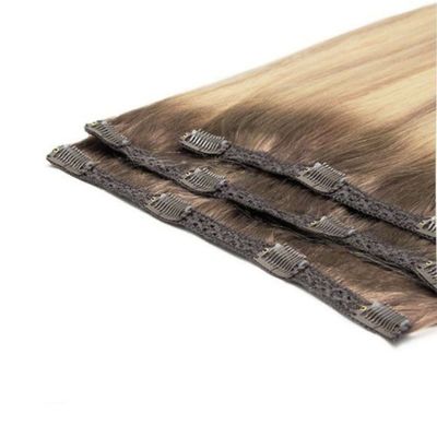 Remy Hair Long Straight Clip in Hair Extension με 0,200kg πακέτο συνολικού βάρους