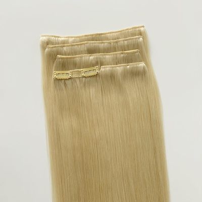 Κλιπ σε Hair Extensions Ανθρώπινα μαλλιά Μελετώδης ευθεία Προεπιλεγμένη μορφή Αρχική πληρωμή