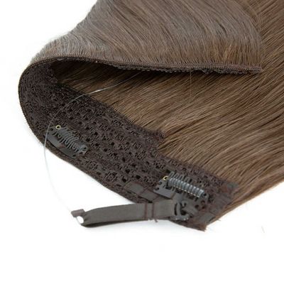 Remy Haloin Hair Extensions Ανθρώπινα μαλλιά με προ-συνδεδεμένο στυλ και αόρατη κορδέλα